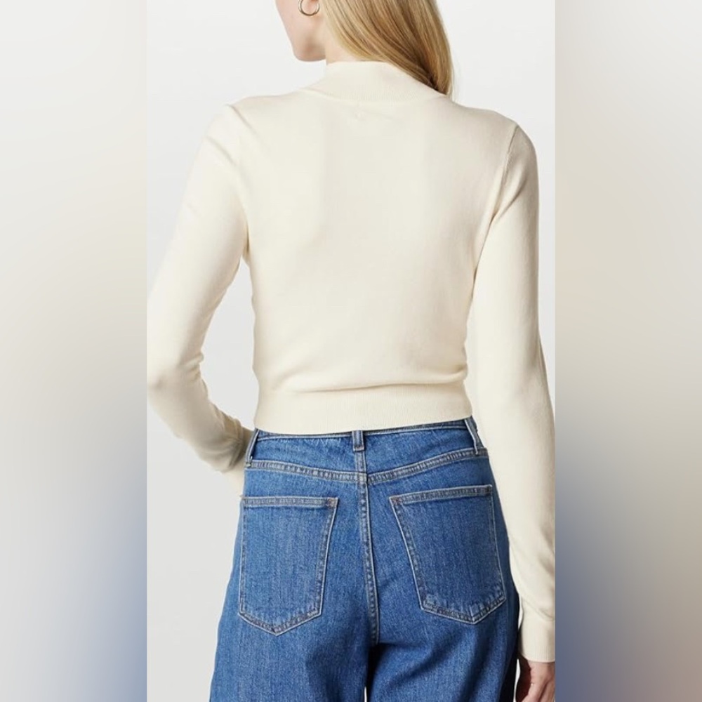 91. NWT The Drop Women’s Long Sleeve Mock Neck Sweater - Picture 2 of 2